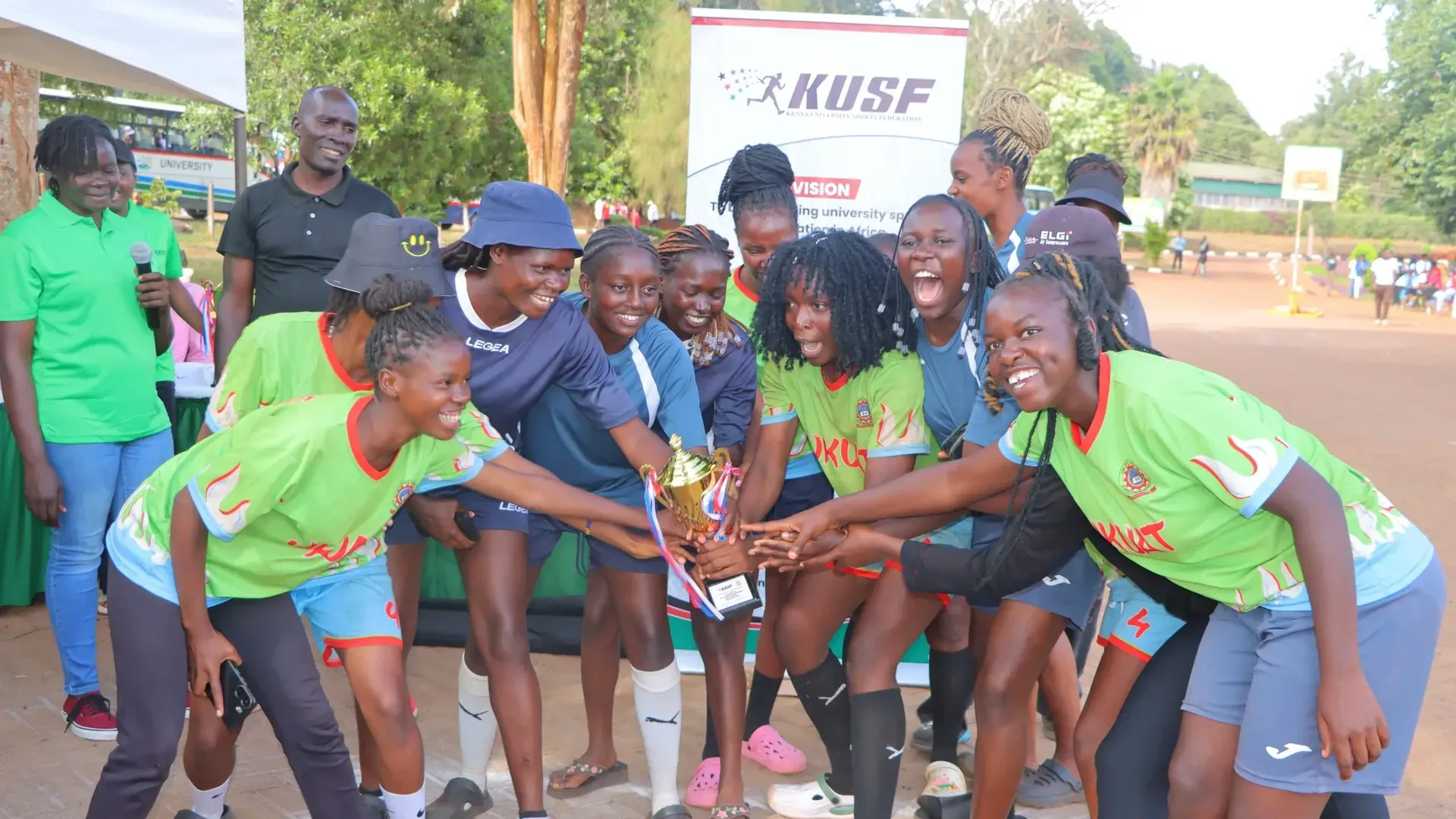 JKUAT athletes competing at the Kenya Universities Sports Federation games